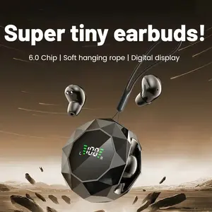 Mini Wireless Sleep Earbuds for Side Sleepers, Bluetooth-compatible 6.0 Noise-Canceling In-Ear Headphones, Ultra-Compact Hidden Design, Comfortable Long Wear