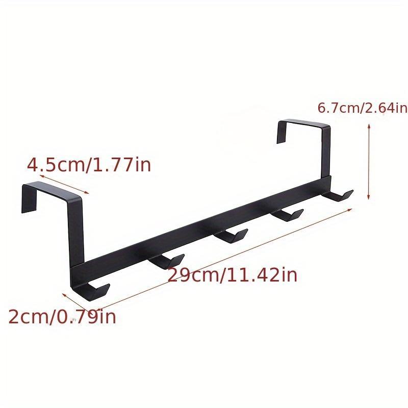 Door Back Hook, 1 Count Punch Free Door Hanger, Door Back Hanging Hook, Home Organizer for Bathroom Kitchen, Home Space Saver, Hangable, U Shaped Hook, Storage Hooks