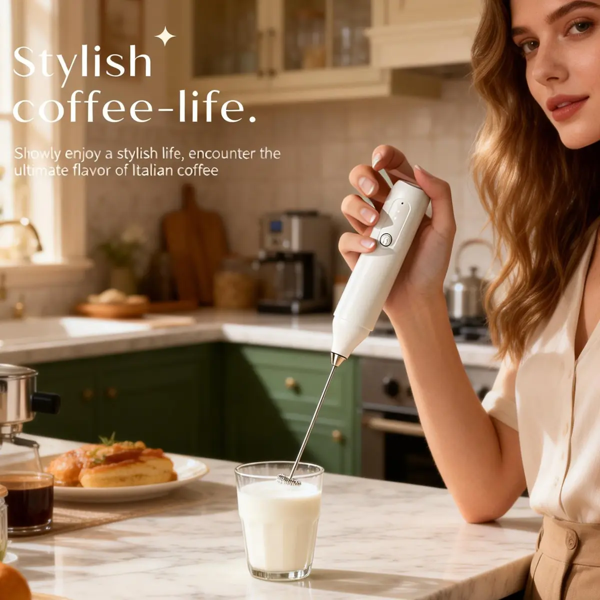 Handheld Electric Rechargeable Dual-Use Whisk Mixer, Mini Cream Whipper, Coffee Frother, Cordless Milk Frother, Milk Frother Rechargeable, Portable Kitchen Tool, Efficient Baking Aid