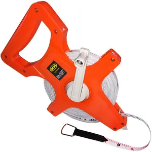 Open Reel Fiberglass Tape Measure Inch Metric Scale,  Resistant ABS -100 , 30 Meter
