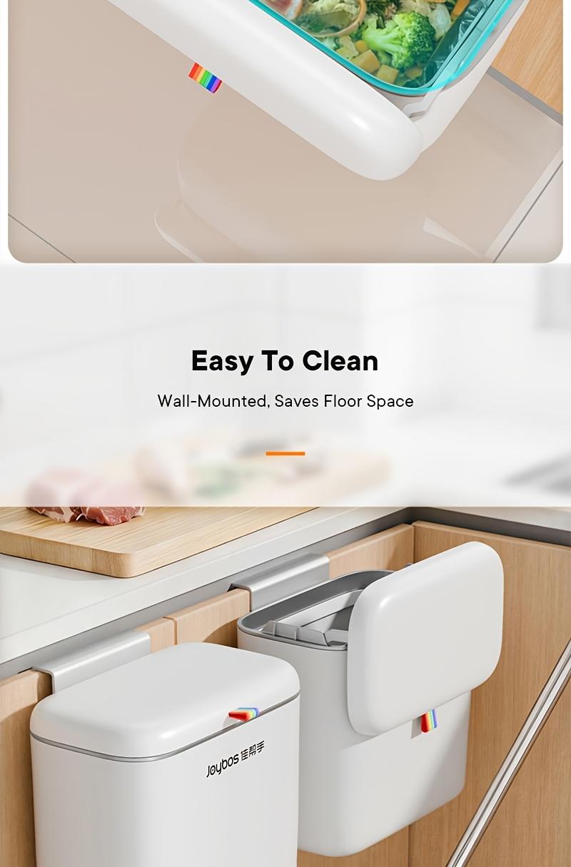 Wall-Mounted Waste Bin, No Need to Bend Down, Odor-Resistant Covered Trash Can, Large Capacity Hanging Waste Container, Modern Minimalist Design for Home Use