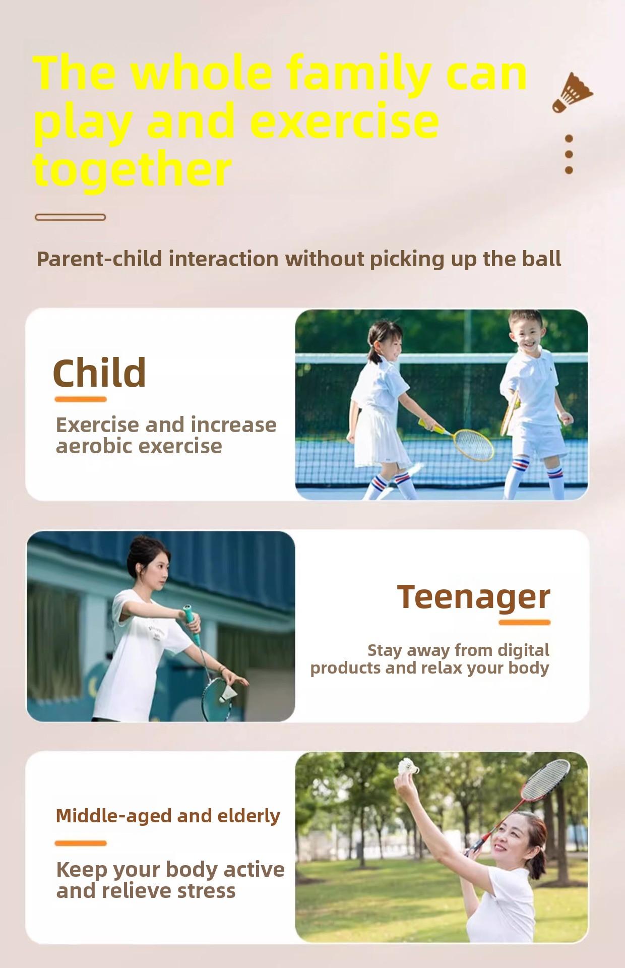 Single badminton trainer rebound self-playing line fitness indoor one person playing badminton practice artifact