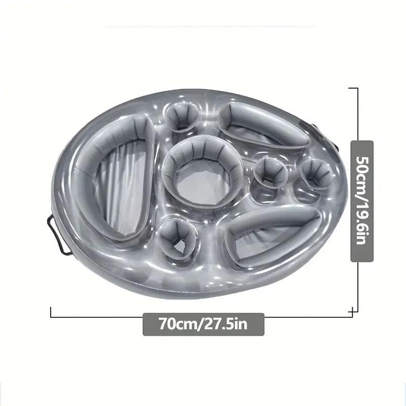 Inflatable Pool Floating Beer Cooler Dining Table, Beach Swim Ring Beer Bottle Holder, Summer Party Bucket Cup Holder, Swimming Pool Accessories