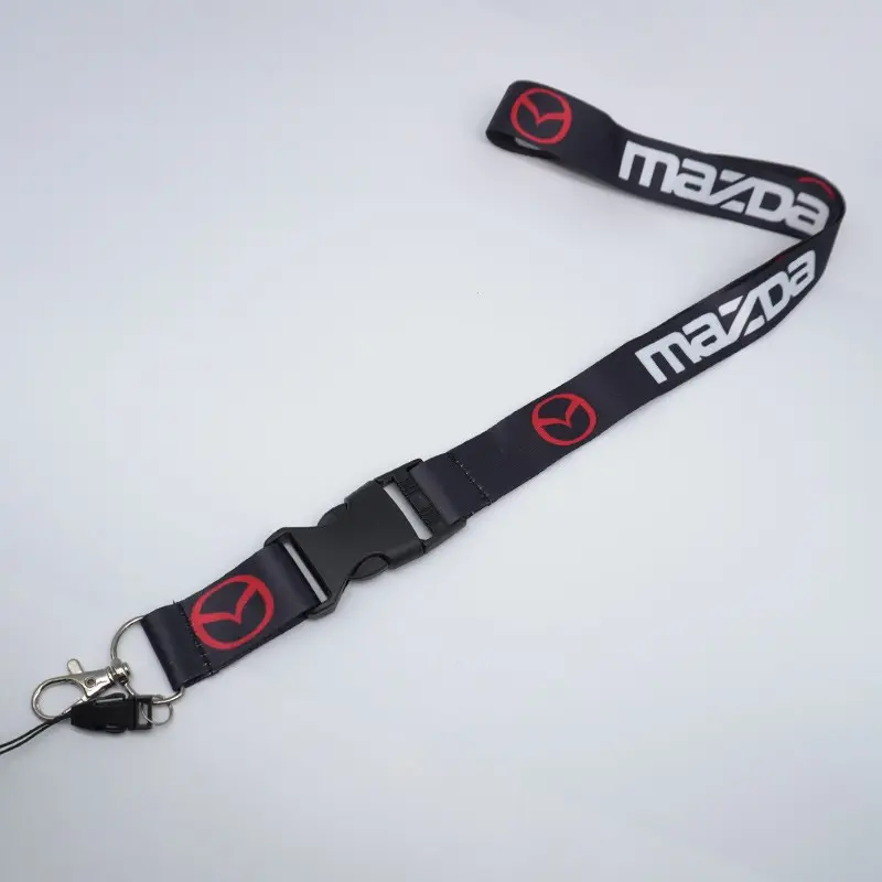 Nylon Printing Emblem Style Keychain, Lanyard Pass Work ID Mobile Neck Strap, for Mazda Models, Durable and Stylish Accessory
