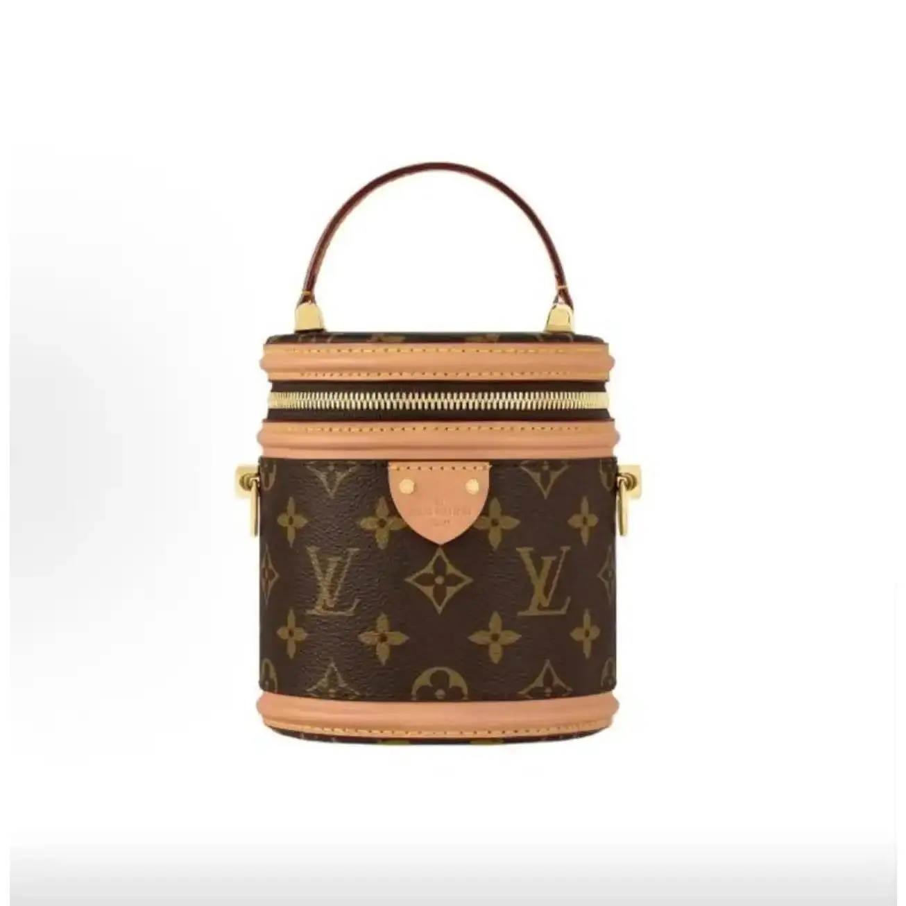 Pre-owned Louis Vuitton Nano Cannes Monogram Cylinder Handbag Shoulder Bag Chip Version