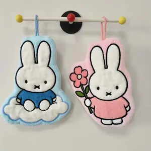 Miffy Hand Towels Absorbent Kitchen Handkerchief Miffy Day Supplies Washing Hand Towels for Hand Bathroom Accesories 미피