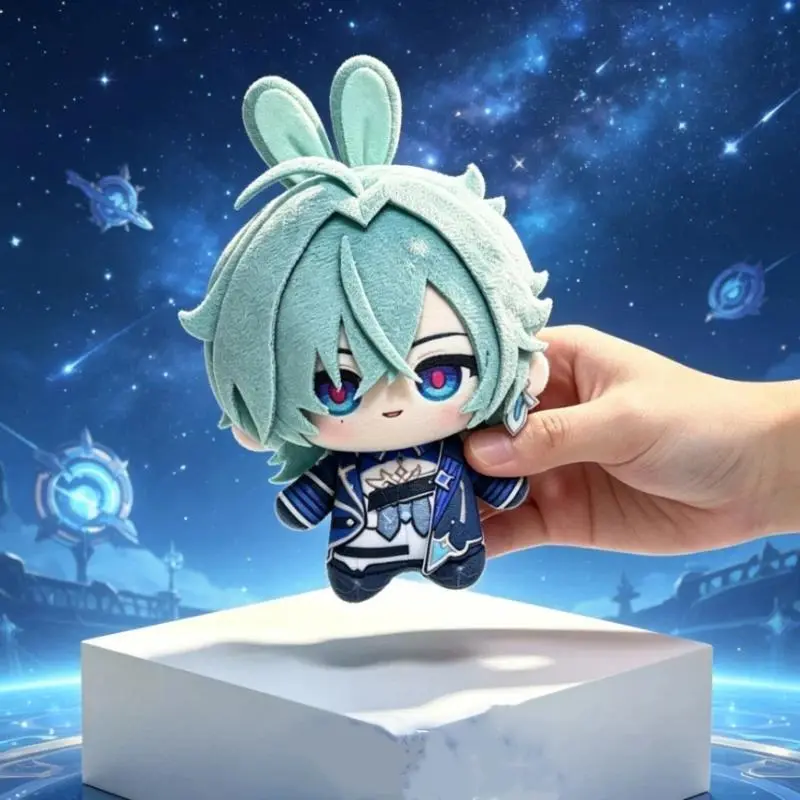 Fun Genshin Ron Plush Keychain, Ron Cosplay Plush Toy for Fans, Collectible and Holiday Gift