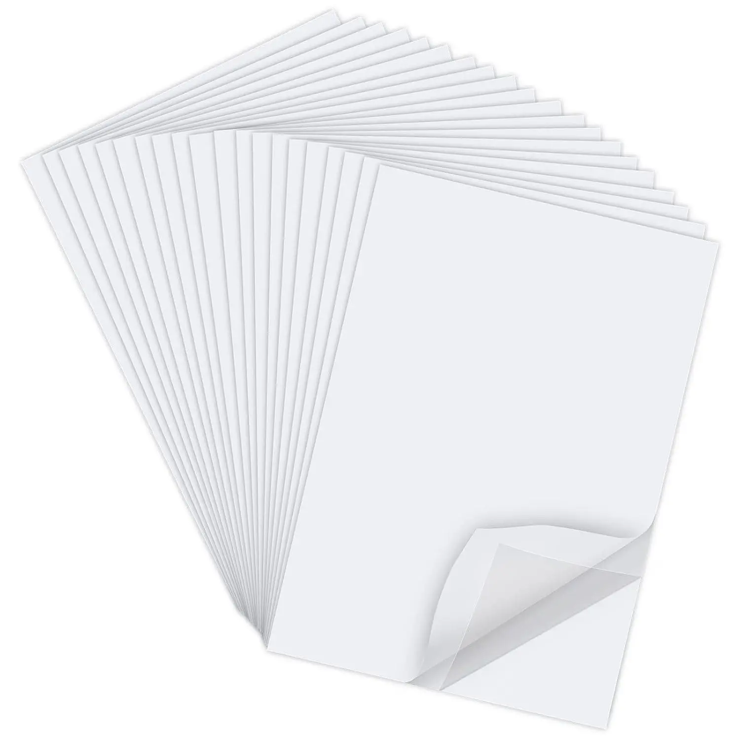 20 Sheets A4 Size 8.3x11.5 Inch Clear Double Sided Adhesive Tape Sheets, Super  Sticky Tape, DIY Art, Craft,  Decorative Tape with White Liner