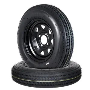 [Select the correct size] Garvee New Upgraded 2pcs 4.80-8,ST175/80D13,ST205/75D15 Trailer Tires with Rim, 6-Ply, Heavy-Duty All-Weather Tires for Utility, Boat Trailers