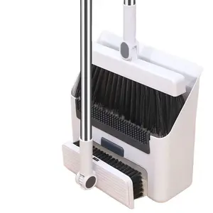 Broom and Dustpan Set Combination, Household Broom and Wiper, Non Stick to Hair, Efficient Cleaning Tool for Home Use, Broom Dustpan Combo, Home Cleaning Tools