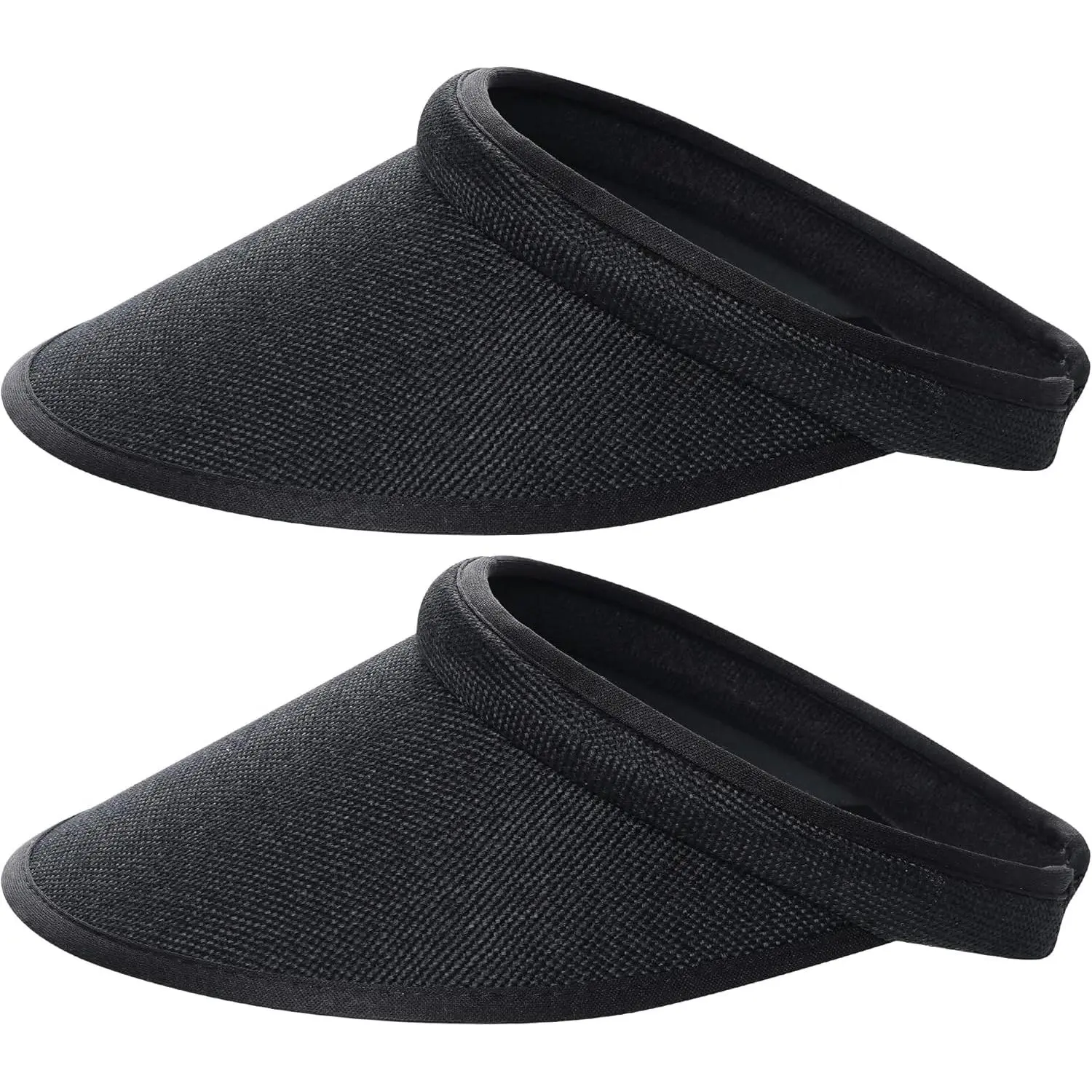 Outdoor sports 2Pcs Clip On Sun Visor Hats for Women UV Protection, Slip On Wide Brim Beach Visors for Summer Sports Travel Outdoor