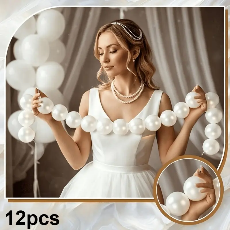 12 large pearl balls/wedding hanging decorations, Decoration Props, Festive Decoration/suitable for wedding, engagement, bridal shower, baby shower and party decorations.
