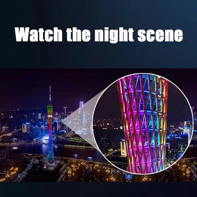 8x20 HD Night Vision Mini Pocket Telescope Compact Portable Monocular Outdoor Travel Camping Hiking Bird Watching High-Definition Optics