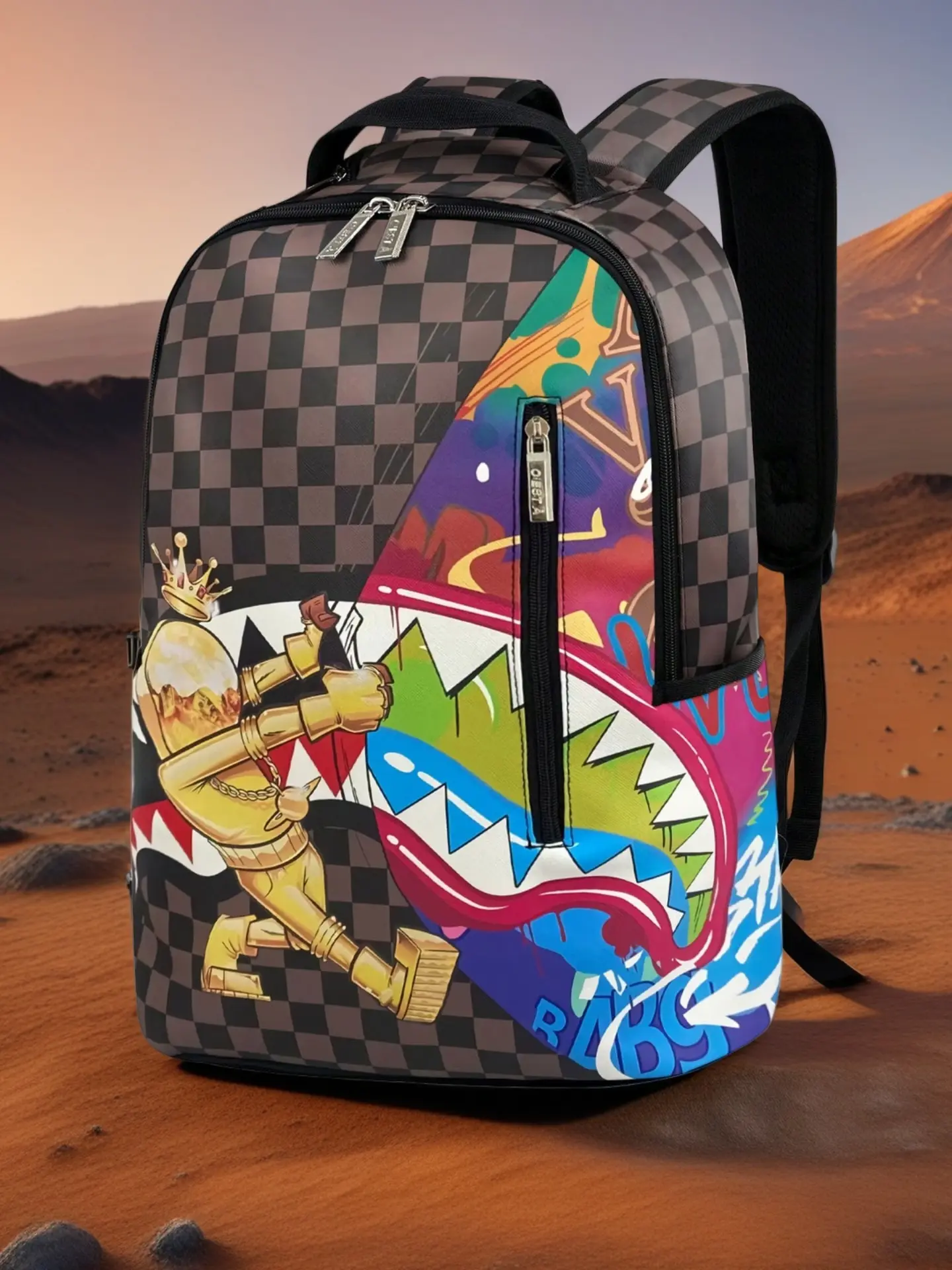 Unisex Spray Ground Design Backpack, Large Capacity, Multi-Functional, Ideal for Students, Travel, Daily Commute, Holiday Gift