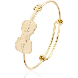 Preppy Bracelets Music Lover Violin Stretch Bangle Bracelet Jewelry Gifts