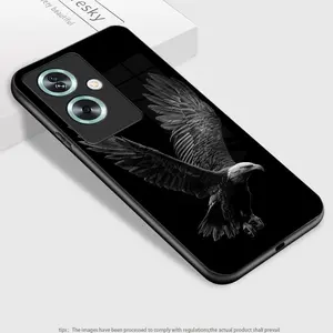 Soaring eagle pattern design suitable for OPPO A72,A73,A53,A74,F19,A95,F19s,Reno6 Lite,A93,A74,A54,A36,A76,A78,A58x,A1x,A2x,A78,A79,A83 Hard Case Glass texture Simple design Phone Case
