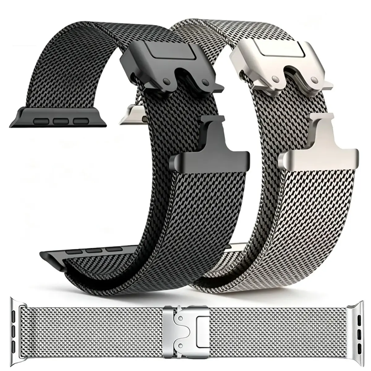 Milanese Loop Metal Band for Apple Watch,Adjustable Stainless Steel Replacement Strap,Compatible iWatch S11 10 9 8 7 6 5 4 3 2 1 SE, 38/40/41/42/44/45/46/49mm,Men Women Daily Wear Watch Wristband,Perfect Gift for Father's Day Mother's Day Back to School