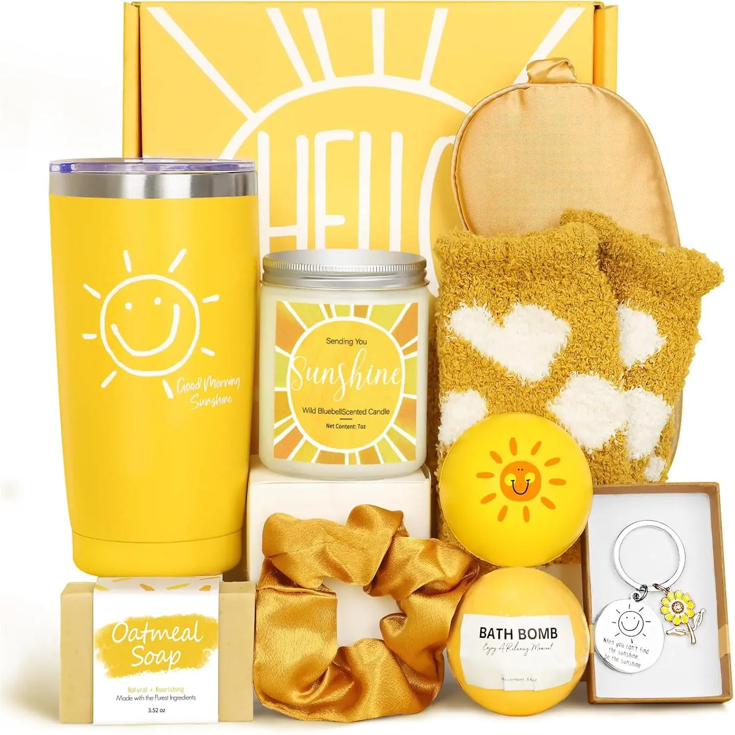 Baskets for Women, 10 count  Birthday Gifts for Women,   Birthday Christmas , Get Well Soon  Basket Sending Sunshine  Up Box for Sister Friendship - BRIGHTEN UP HER DAY