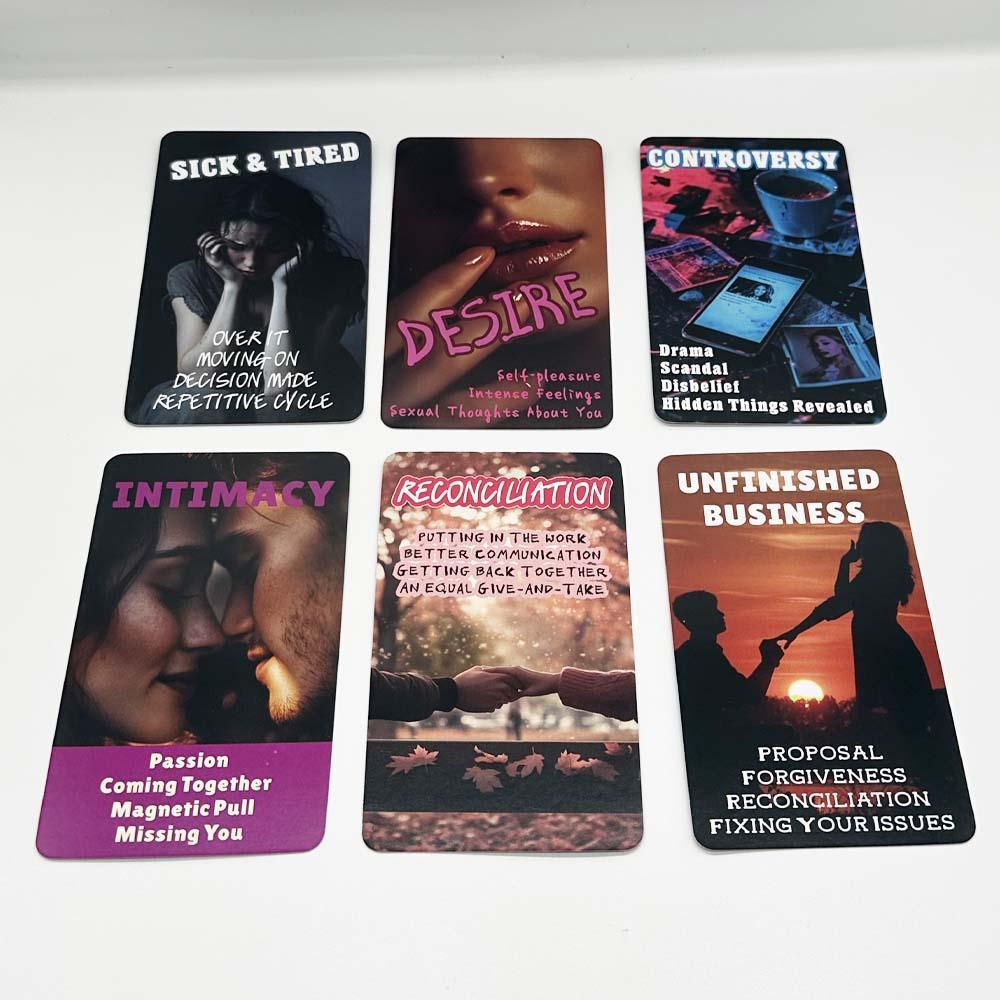 Tarot Card Game, 1 Box Tangled Love Card Deck, Card Games Oracle for The Ones Who Loved Too Deeply and Got Lost in It, Emotional Cards