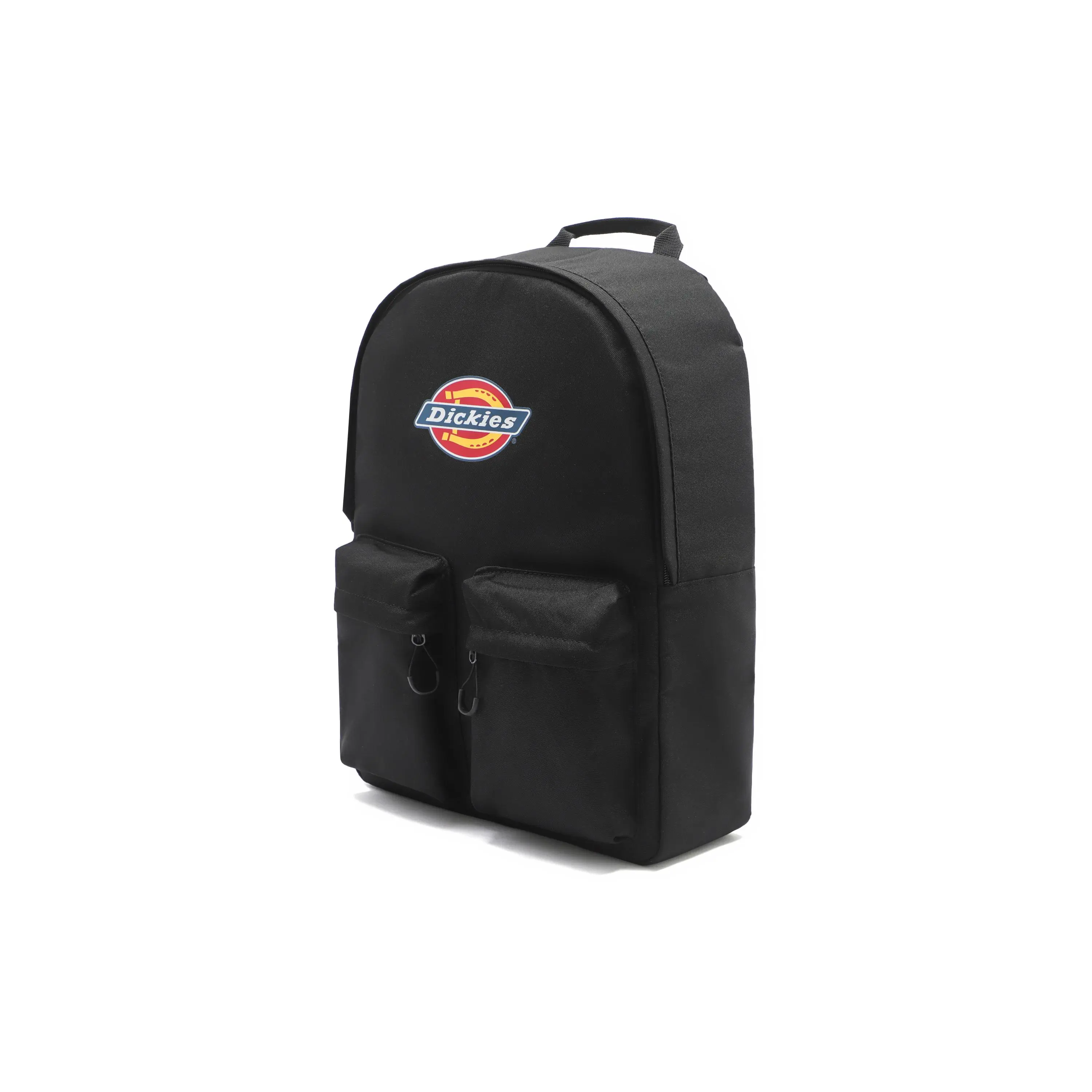 Dickies 100th Anniversary Classic Backpack – Multi-Pocket Polyester School Bag for Men and Women, Casual Style, Black