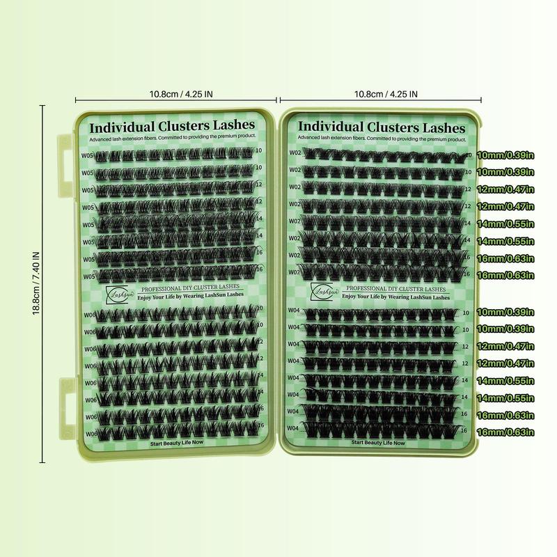 Individual Eyelash Extensions Clusters, 1 Count Mixed Length & Style False Eyelashes, Self Grafting Curl Eyelashes, Eye Makeup Enhancement, Wispy Lash Clusters