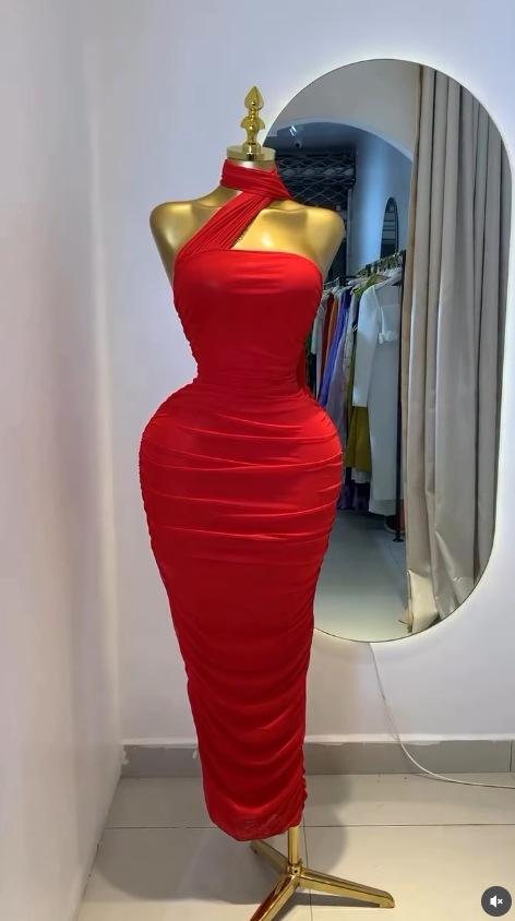 2026 Long Skirt with Pleated Ribbons, Sleeveless Strapless Dress, Elegant and Fashionable Women's Dress