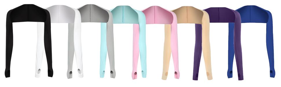 Cooling Shawl Arm Sleeves with Finger Holes for Women Anti-UV Protection, Sun Protection Cooler Shrug for Golf