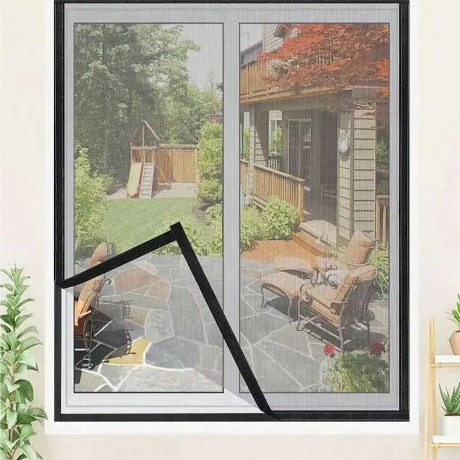 1pc Self-Adhesive Anti-Mosquito Mesh Screen, Invisible Fiberglass Material, Effectively Blocks Mosquitoes And Flies