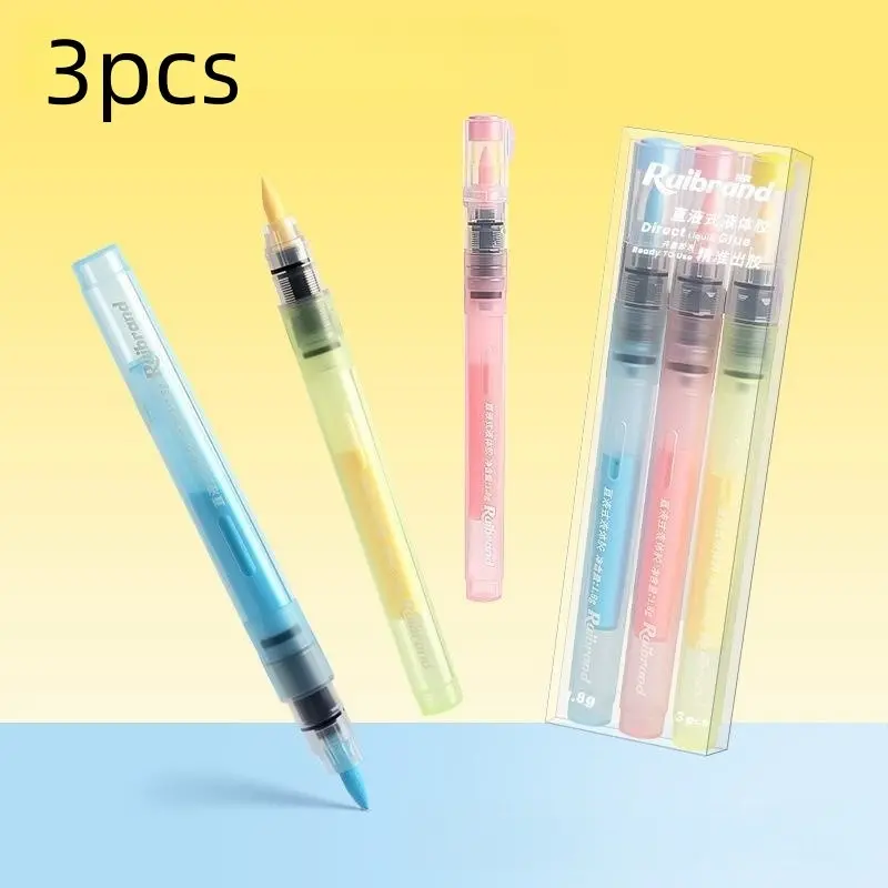 3-Pack High Adhesive Glue Sticks, Smooth Liquid Dispenser, Portable Glue Rods for Journals, Paper, Envelopes, Office Supplies, School, Christmas