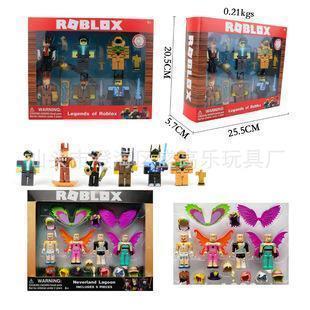 Roblox building block figurine with accessories comes in two color boxes, packaged in bags popular