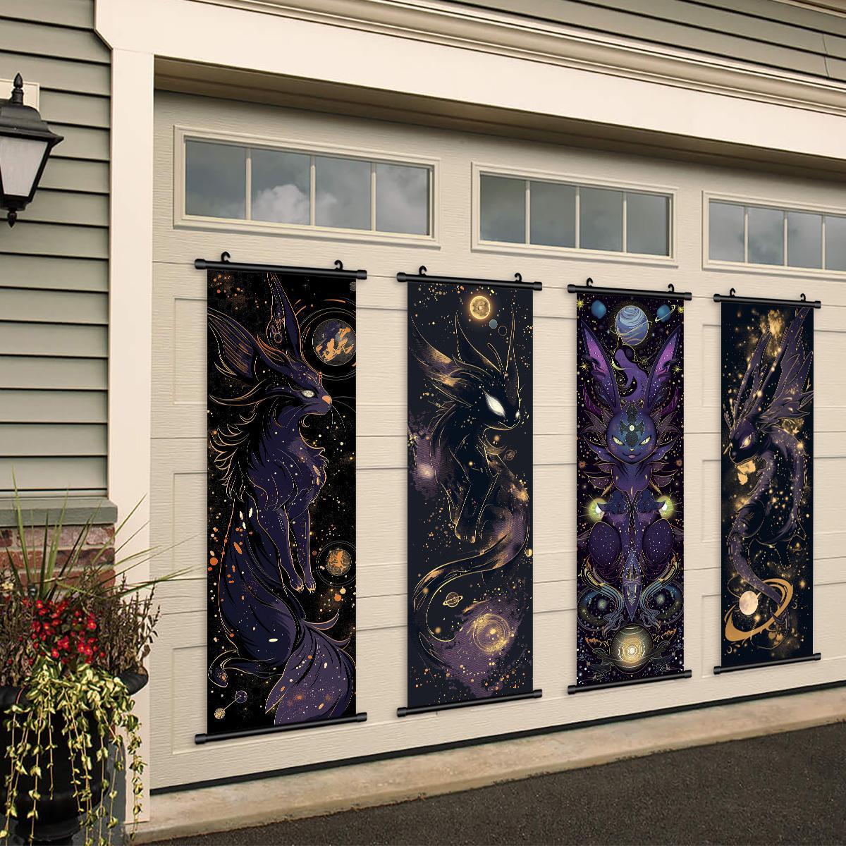 Animal Pattern Wall Art, 4 Counts/set Vintage Pet Pattern Decorative Painting, Exquisite Home Decorative Art, Wall Art Decor for Home Living Room Bedroom