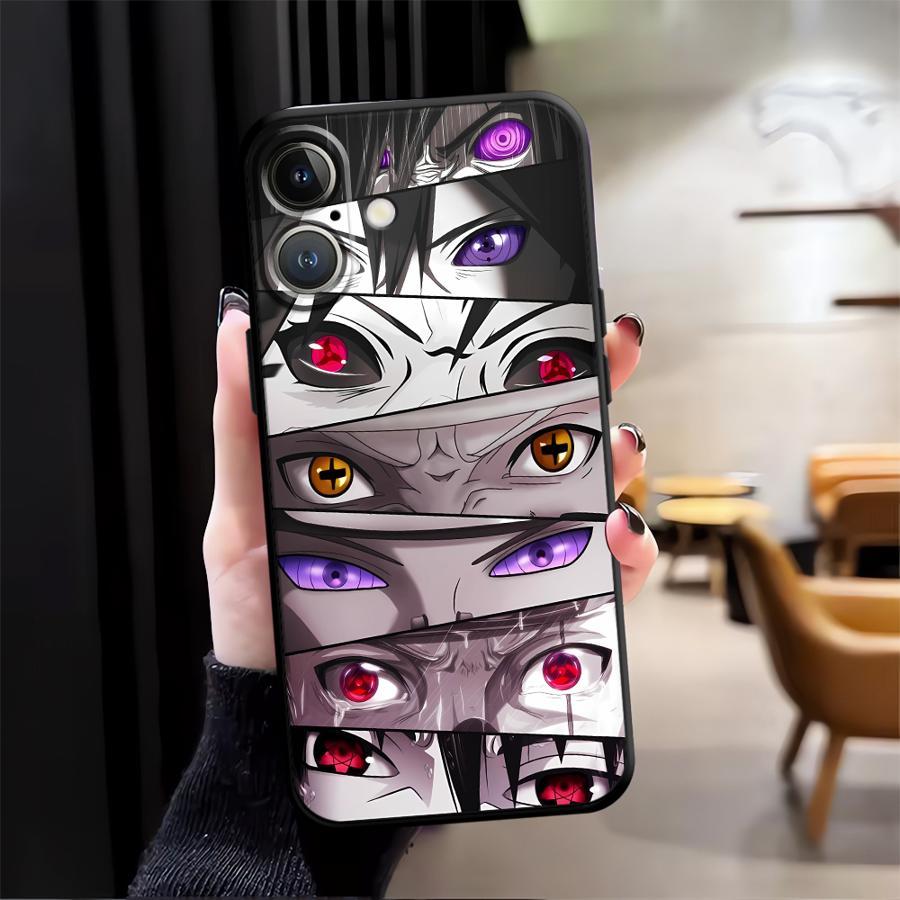 Anime  Cool Black Soft Phone Cover Case for iPhone XS Max 15 16 14 Plus 17Air XR 13 12 11 17 Pro Max 7 8