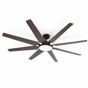 72 In Ceiling Fans with Lights and Remote,8 Blade Black/Brown Smart Ceiling Fan with Lights App Control, Alexa and Voice Assistant,Adjustable Color Temperature,Brightness,,Wind Speed,Timer,for Indoor,Outdoor