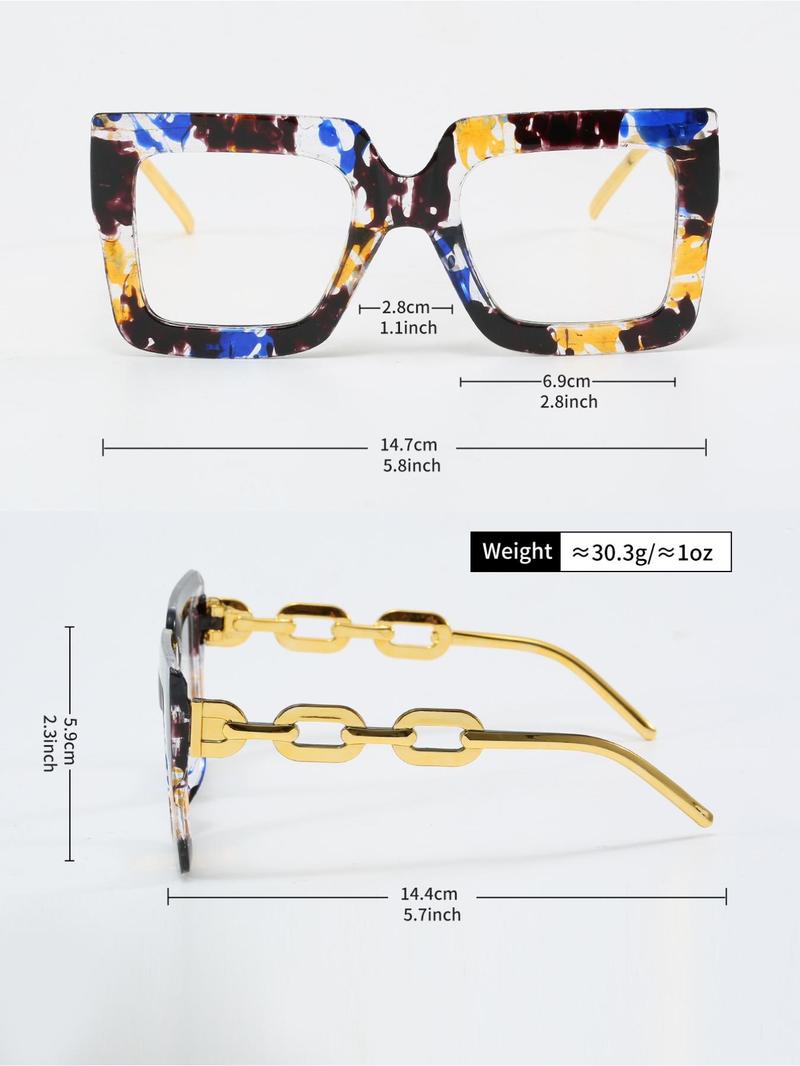 Unisex Fashionable All-match Trendy Tinted Lens Eyeglasses, Stylish Trendy Eyewear, Casual Eyeglasses for Everyday Use, Fashion Accessories for Outdoor Activities