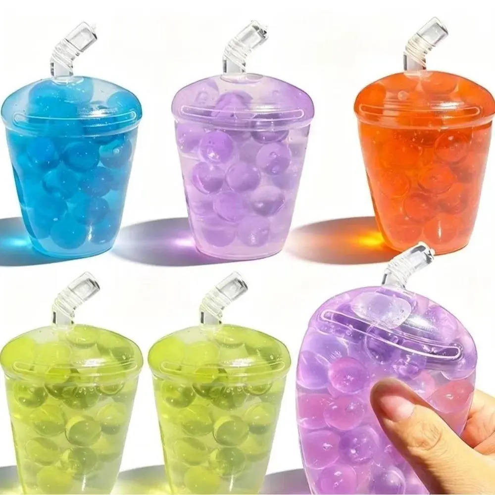 Hademade Squeeze Fidget Toys Multi-Purpose Anti Stress Creative Milk Tea Fidgets ASMR Sound Popping Bubble Toys glitter ball mesh birthday gift moldable non-rebound rubber band oobleck slow-return squishy cube stick butter swap jumbo baby