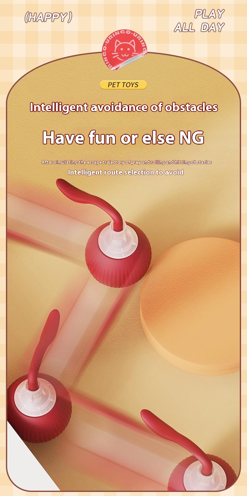 Interactive Cat Toy Ball Super Drive Cat Rolling Ball with Auto Shut Off & Wake-Up Features in Red Color for High-Energy Cats Interactive Cat Toy Ball Super Drive Cat Rolling Ball with Auto Shut Off & Wake-Up Features in Red Color for High-Energy Cats