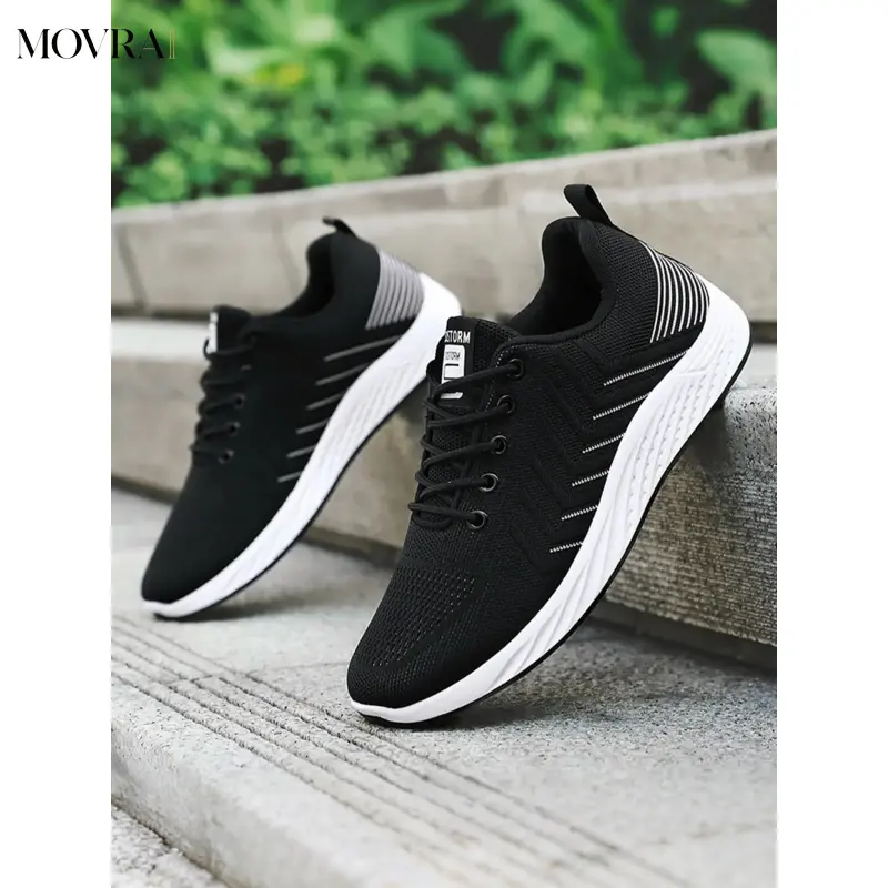 MOVRA1 Men's Casual Low Top Lace-Up Sneakers, Breathable Lightweight Comfortable Shock Absorption Design, Running Shoes Daily Wear