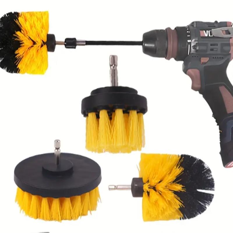 Electric Drill Cleaning Brush Set, Multi-Functional Tool Kit for Grout & Surface Clean, Durable Plastic Structure, Efficient Cleaning Accessories, Powerful Cleaning Tool