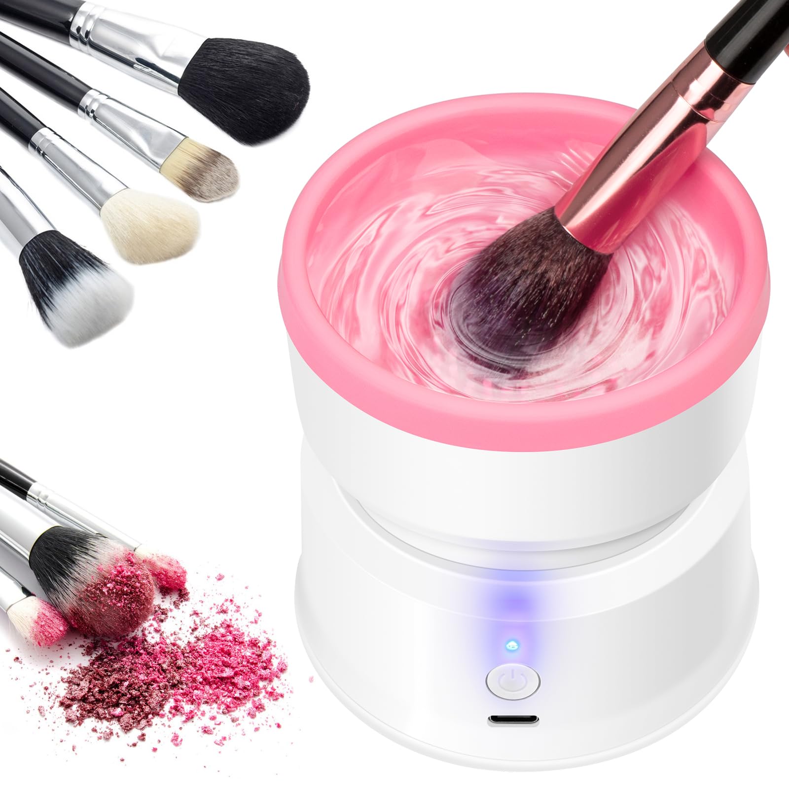 Electric Makeup Brush Cleaner, Rechargeable Makeup Brush Cleaner Machine, Cosmetic Brush Cleaner, Automatic Makeup Brush Cleaner
