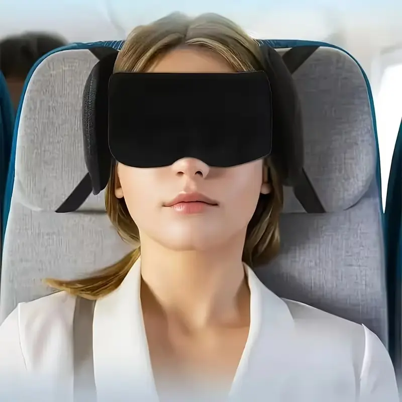 2-Piece Travel Neck Pillow Set with Eye Mask, Lightweight Light-Blocking Breathable Sleep Support, Multi-Functional Integrated Eye Mask