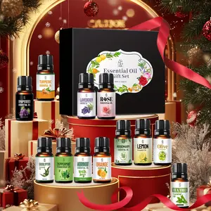 Essential Oil Gift Set 12x10ml, Includes Eucalyptus, Lavender, Lemon, Sweet, Mint, Tea Tree, Ideal for Bath, Skincare, Haircare, Body Massage