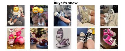 Unisex Baby Girls Boys Canvas High-top Shoes, Newborn Infant Anti-Slip Soft Sole Frist Walking Breathable Sneakers