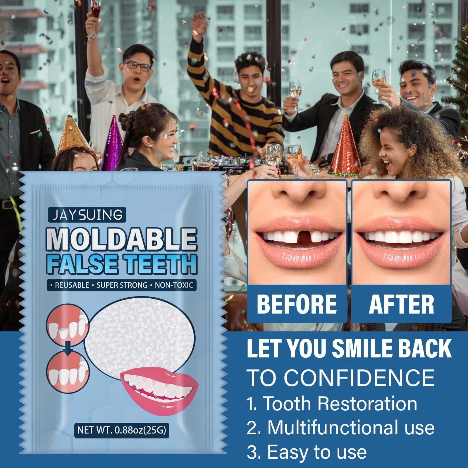 "Fix Teeth Instantly! 25g Dental Repair Kit - Temporary Filling for Cavities & Missing Teeth - Dentist-Approved Formula - From Pain to Relief in Minutes - Order Emergency Kit Now!"