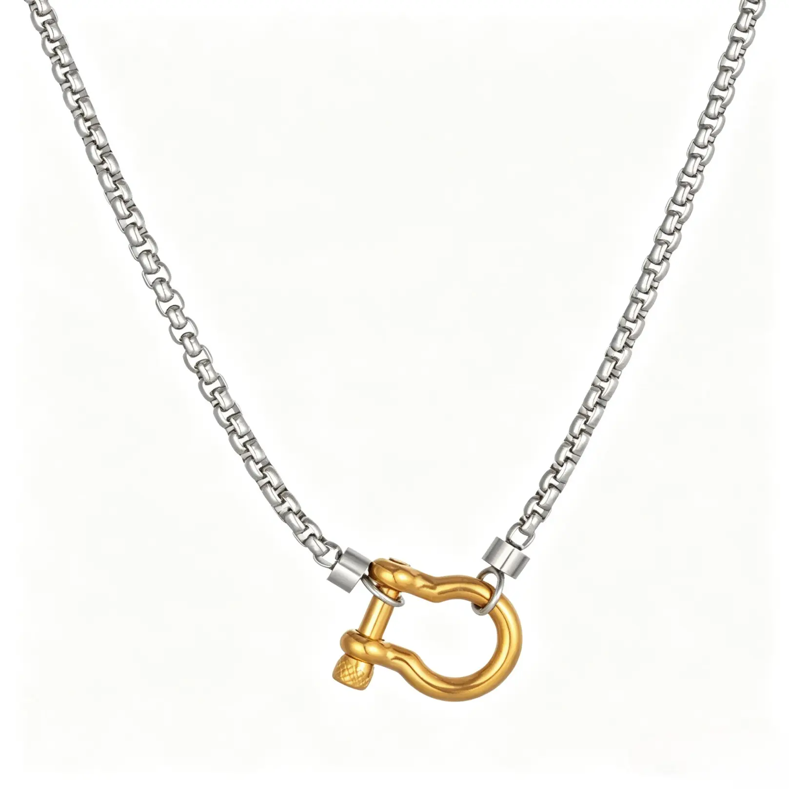 Waterproof Stainless Steel Chain Necklace, Unisex Casual Trendy Pendant Necklace, Assorted Necklaces, Fashion Jewelry for Party, Daily Decor, Trendy All-match & Exquisite Jewelry for Birthday Gift, Necklace Layering Clasp, Durable Fashion Accessory