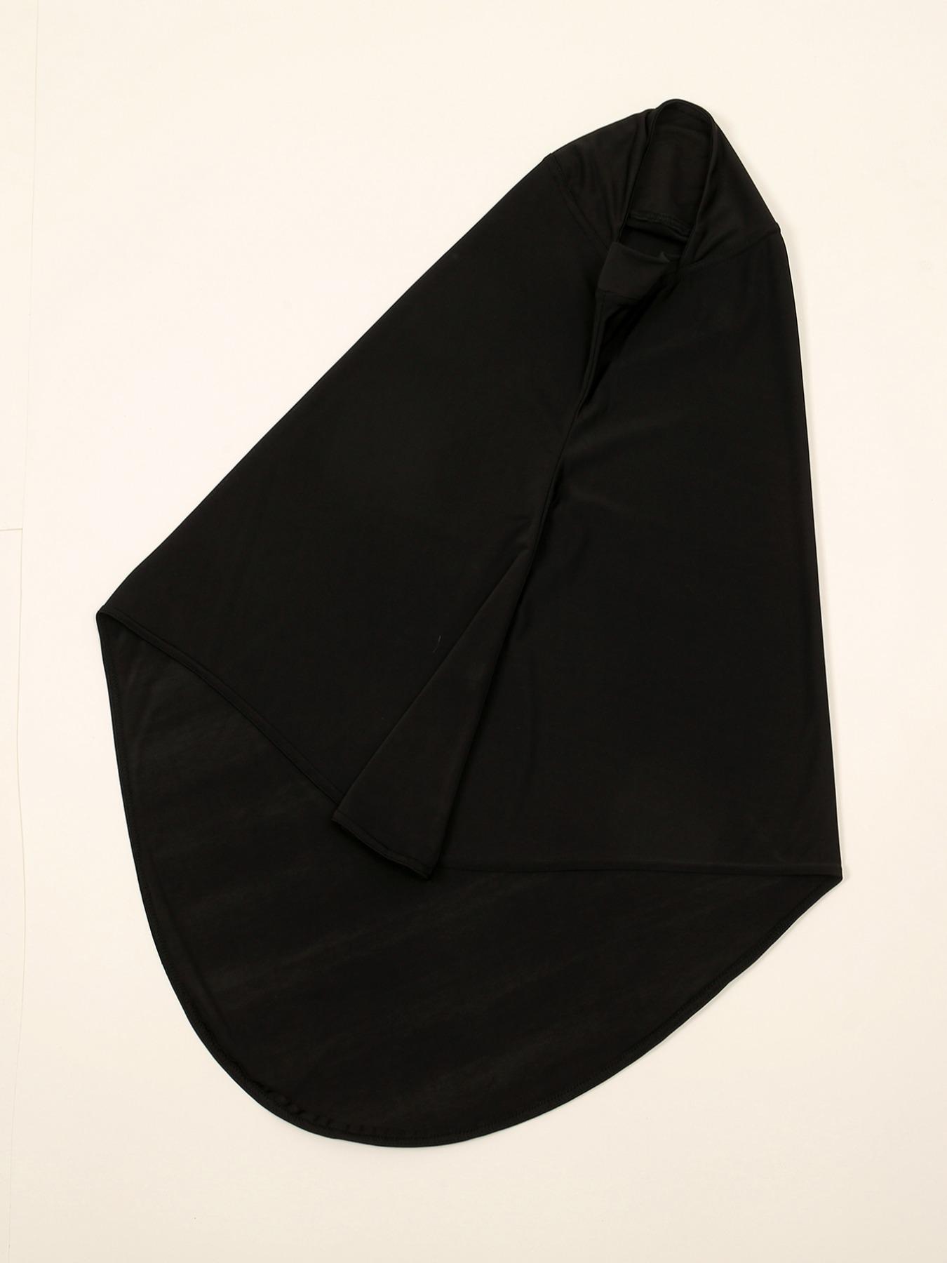 Women's Fashion Solid Elastic Chin Cover Headscarf, Sport Hijab Scarf for Daily Wear, Breathable Abaya Headband, Casual Modest Style