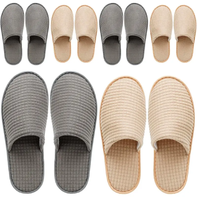 6-10 Pairs Spa Slippers, Non Slip Disposable Slippers For Guest, Washable Reusable, Which Can Be Used As Women Men, House, Indoor, Bathroom, Bedroom, Hotel, Bride Slippers