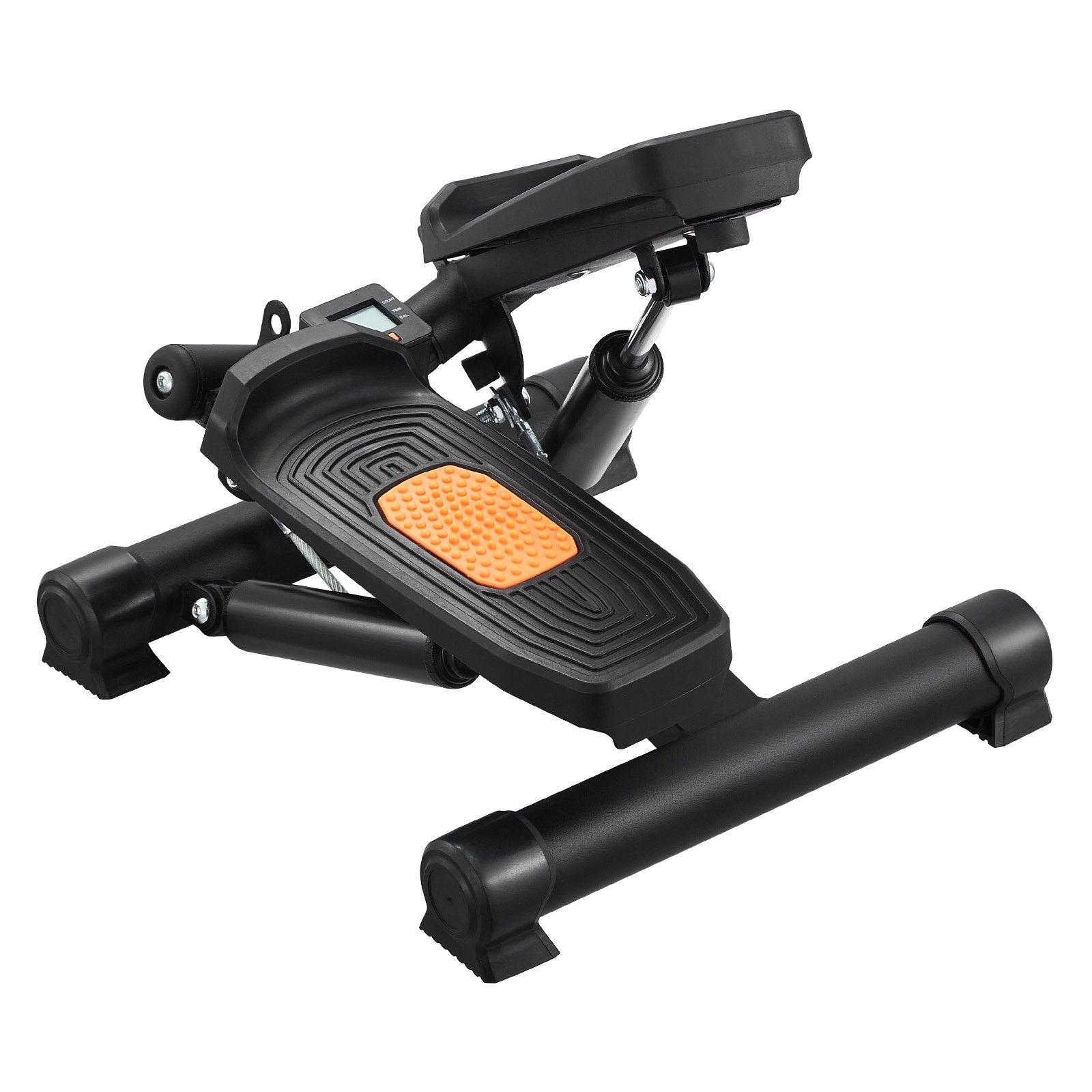 VEVOR Stair Stepper, Mini Stepper for Exercise at Home, Hydraulic Fitness Twist Stepper with Resistance Bands, Full Body Workout Cardio Equipment, Stair Climber with LCD Monitor, 330LBS Load Capacity