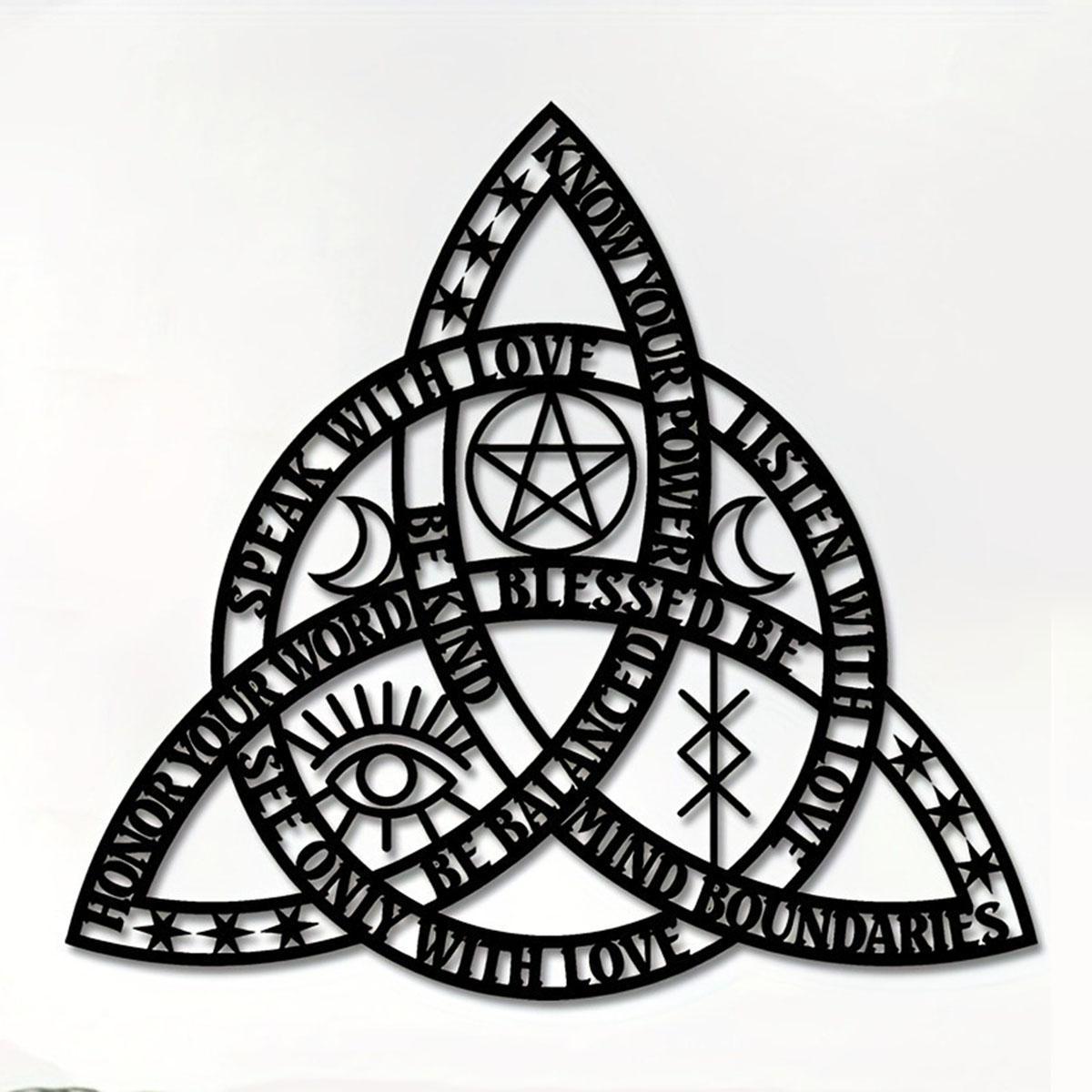 Celtic Knot Design Wall Decor, Creative Metal Wall Hanging Decor, Art Wall Decoration, Wall Hanging Ornament for Home Living Room Bedroom Decor, Hangable