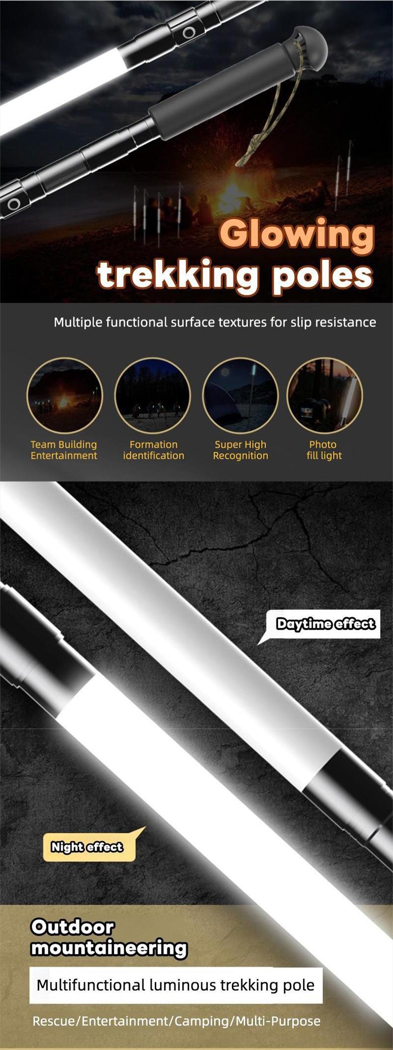 Ultra-Bright LED Safety Staff for Ultimate Night Visibility |   Rechargeable Laser Saber Walking Stick, Waterproof & Ultra-Light for Hikers, Senior Safety, Camping & Power Outages