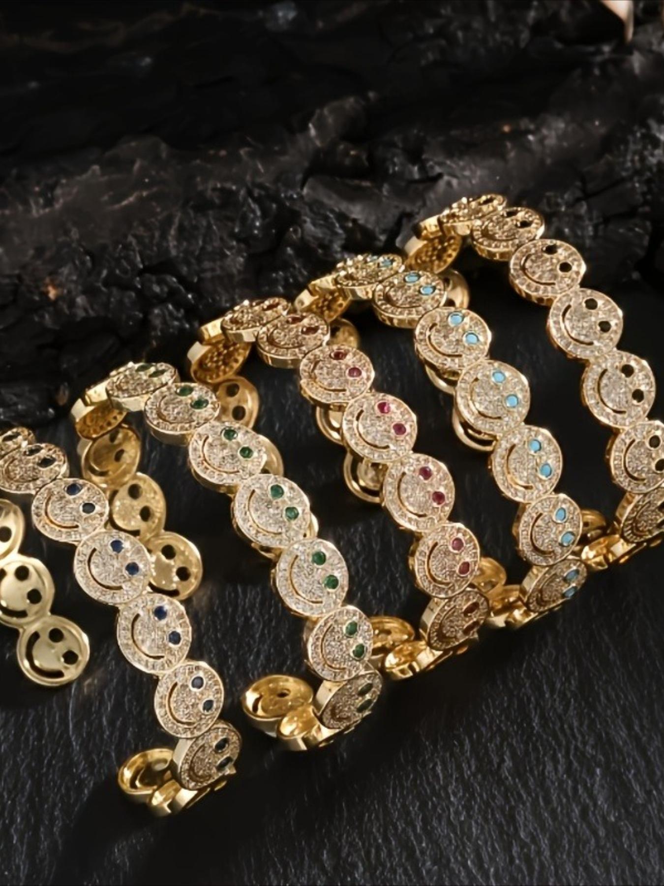 1pcs Cute Smiling Doll Adjustable Opening Bracelet for Women Party Banquet Gift Fashion Luxury Jewelry Elegant Bangle